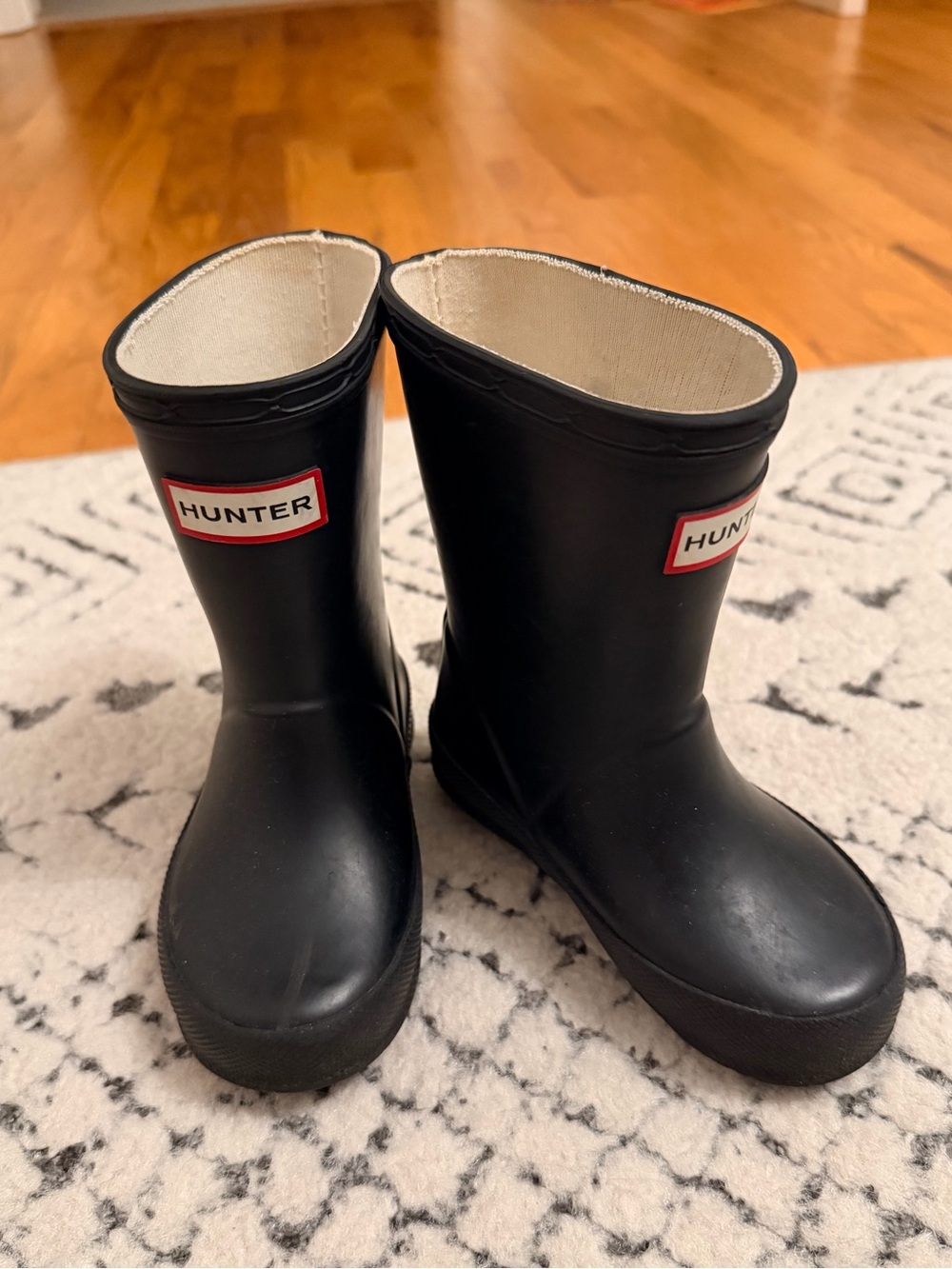 Hunter Kids Black Waterproof Rain Boots
